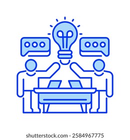 Brainstorming line icon. Universal creative premium symbol. Vector sign icon logo template. Vector illustration