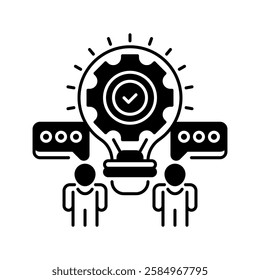 Brainstorming line icon. Universal creative premium symbol. Vector sign icon logo template. Vector illustration