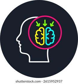 Brainstorming Line Multi Colour Circle