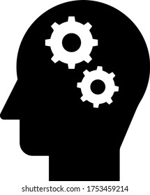 brainstorming, management glyph icon isolated on white background 