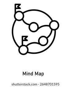 Icono de mapa mental de lluvia de ideas para la generación de ideas de negocios