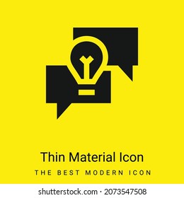 Brainstorming minimal bright yellow material icon