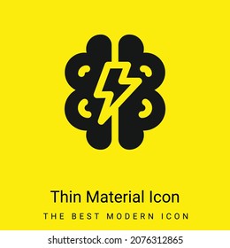 Brainstorming minimal bright yellow material icon