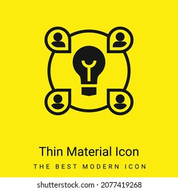 Brainstorming minimal bright yellow material icon