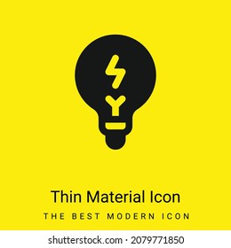 Brainstorming minimal bright yellow material icon