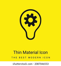 Brainstorming minimal bright yellow material icon