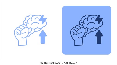 Lluvia de ideas mixta Color de dos tonos e ilustración de icono de fondo contrastante