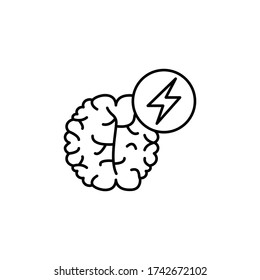 Brainstorming, nerve icon. Simple line, outline vector elements of neurology for ui and ux, website or mobile application