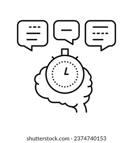 brainstorming on forum line icon vector. brainstorming on forum sign. isolated contour symbol black illustration