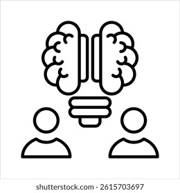 brainstorming outline icon vector illustration