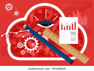 Brainstorming - Problem Solving Skill set - Stock Illustration as EPS 10 File