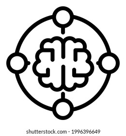 Brainstorming process icon. Outline Brainstorming process vector icon for web design isolated on white background