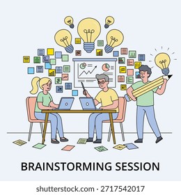 BRAINSTORMING SESSION ON WHITE ISOLATED BACKGROUND