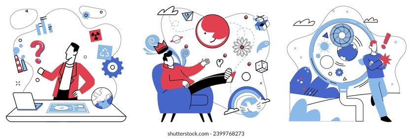 Brainstorming session vector illustration. The mind is canvas, and brainstorming session paints it with strokes creative brilliance Like conductor leading orchestra, brainstorming session orchestrates