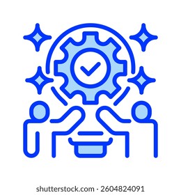Brainstorming Team line icon. linear style sign for mobile concept and web design. Outline vector icon. Symbol, logo illustration. Vector graphic