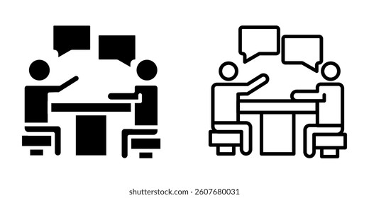 Brainstorming and teamwork icon on white background