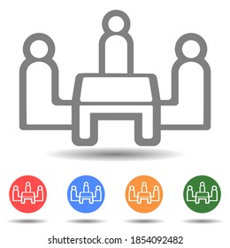 Brainstorming and teamwork vector icon
