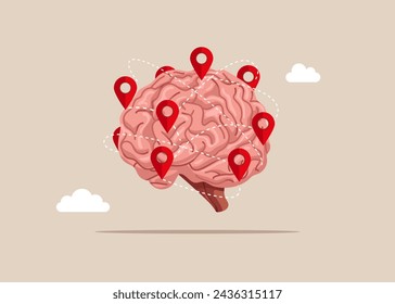 Brainstorming. Think about global business expansion, open company branches, franchise. Flat vector illustration. Flat vector illustration.