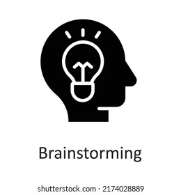 Brainstorming vector filled outline Icon Design illustration on White background. EPS 10 File