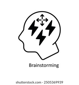 Brainstorming vector filled outline Icon Design illustration. Graphic Design Symbol on White background EPS 10 File