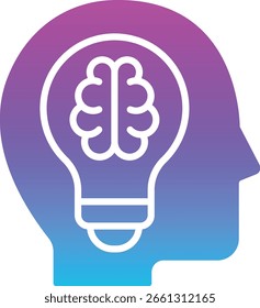 Icono de Vector de lluvia de ideas. Se puede utilizar para aplicaciones de impresión, móviles y de Web.
