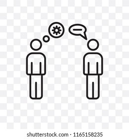 Brainstorming vector icon isolated on transparent background, Brainstorming logo concept