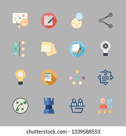 brainstorming vector icon set