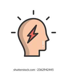 Brainstorming vector icon which can easily modify or edit

