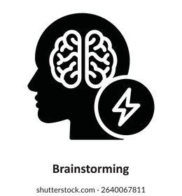 Brainstorming Vector Icon which can easily modify or edit

