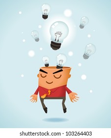 Brainstorming. Vector Illustration