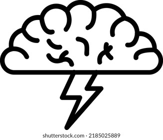 Brainstorming Vector Line Icon Design