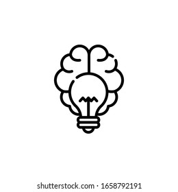 Brainstorming Vector Line Illustration. Business and Finance icon 