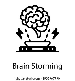 Brainstorming vector in modern style creative brain