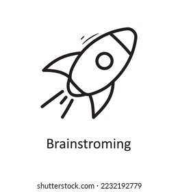 Brainstorming vector outline Icon Design illustration. Business Symbol on White background EPS 10 File