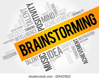 Brainstorming word cloud, business concept