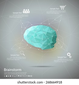 Brainstrom template. Can be used for workflow layout, banner, diagram, web design, infographic Vector Eps10