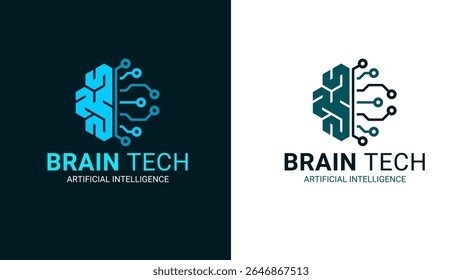 O logotipo da BrainTech representa a fusão da inteligência humana e da tecnologia avançada. Possui um ícone do cérebro elegante e moderno, muitas vezes estilizado com circuitos digitais, linhas, 