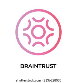 Braintrust Cryptocurrency token icon. BTRST token symbol. Cryptocurrency vector icon. Flat Vector illustration - Vector