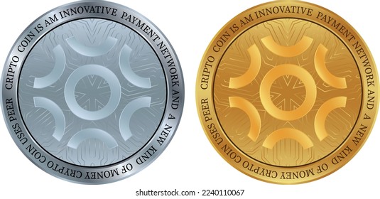 braintrust-btrst virtual currency logo illustration. vector illustrations. 