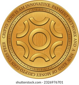 ilustración del logotipo de la moneda virtual de braintrust-btrst. ilustraciones vectoriales. 