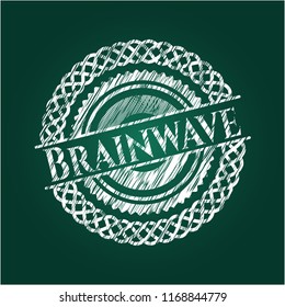 Brainwave with chalkboard texture