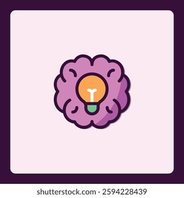 Brainwave Icon Illustrating Innovative Thinking and Creative Intelligence