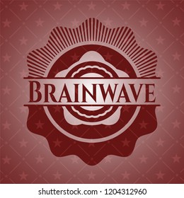 Brainwave red icon or emblem