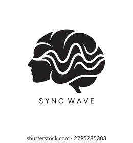 Brainwave Sync Logo illustrates the fusion of human intellect and neural connectivity through an elegant profile silhouette. This minimalist Brainwave Sync Logo uses fluid negative space lines to seamlessly integrate mindfulness concepts with tech elements. As an iconic modern brand emblem, the Brainwave Sync Logo creates immediate visual impact.