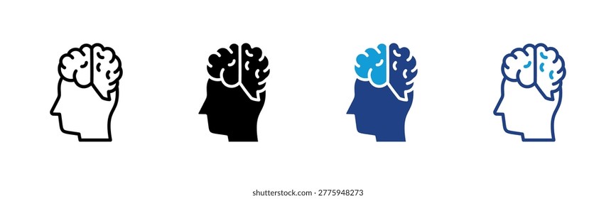 Brainwave Web icon with multiple style collection