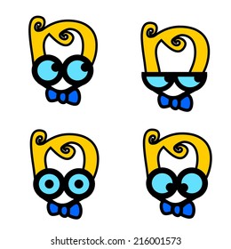 Brainy Kid Cartoon Set