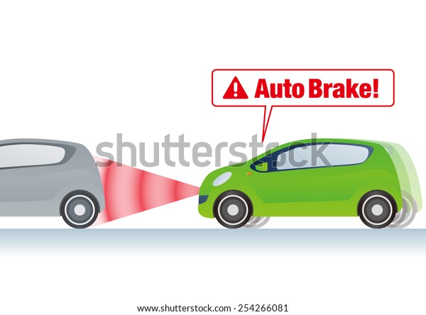 Brake Assist System Illustration, Safety Car,\
Intelligent Vehicle