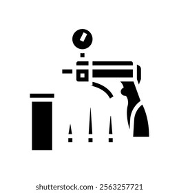 brake bleeder kit glyph icon vector. brake bleeder kit sign. isolated symbol illustration