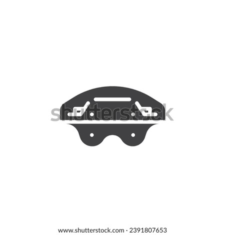 Brake caliper vector icon. filled flat sign for mobile concept and web design. Car brake caliper glyph icon. Symbol, logo illustration. Vector graphics