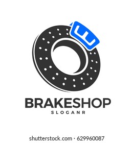 Brake disc with blue sport caliper